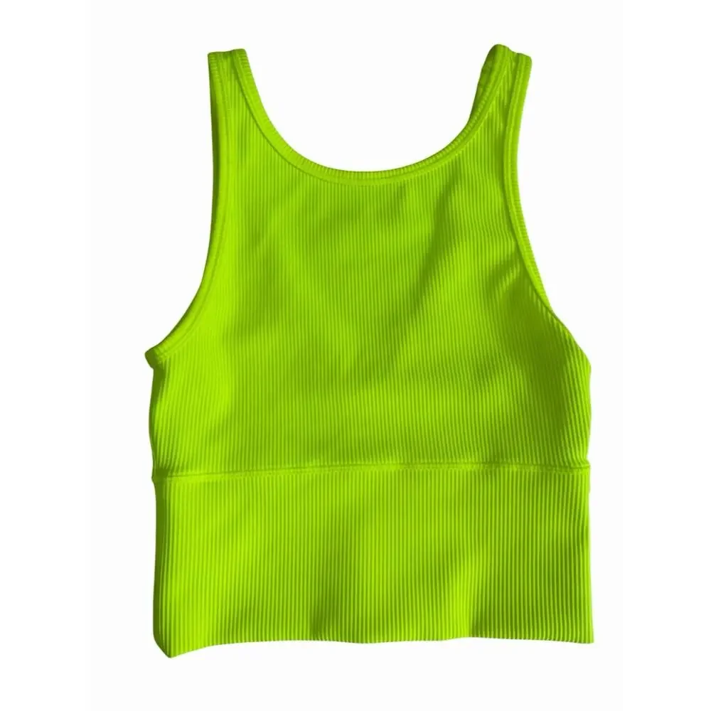 Lululemon Power Pivot Ribbed Reversible Tank Top Electric Lemon 4 - Picture 6 of 8